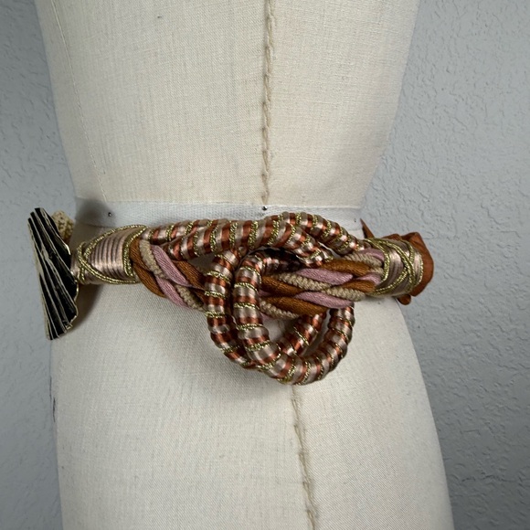 Chic Vintage 80’s orange/copper and Gold Women's Belt - Picture 3 of 4